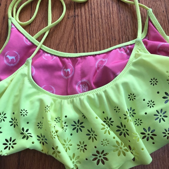 Swimsuit Lot- 2 Large Tops, Aztec & Yellow - Picture 5 of 5